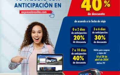 SÚPER DESCUENTOS POR COMPRA ANTICIPADA EN WEB